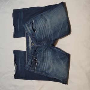 Citizens of Humanity low rise distress medium wash bellbottom jeans size…